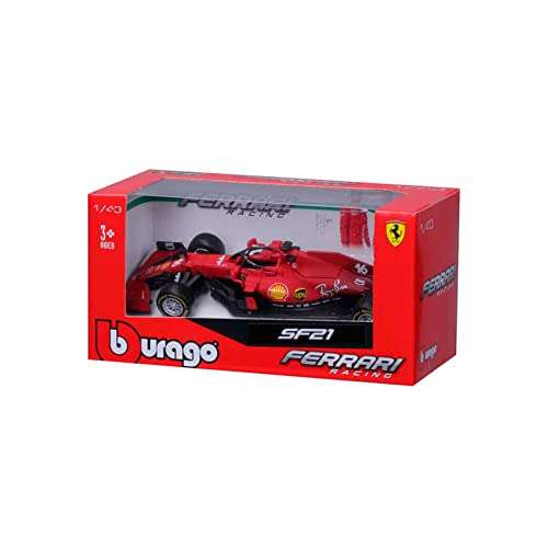Bburago B18-36829L en escala 1:43 del F1 2021 Ferrari SF21 Leclerc