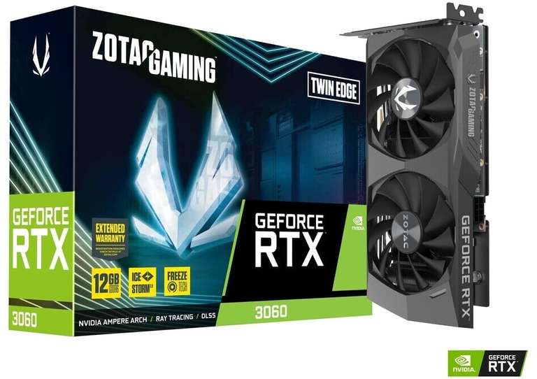 Zotac GeForce RTX 3060 12GB Twin Edge LHR GDDR6 (También en Amazon)