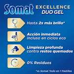 Pack Somat Excellence Gel Anti-Grasa (100 lavados), detergente lavavajillas desengrasante, lavavajilla líquido automático en botella