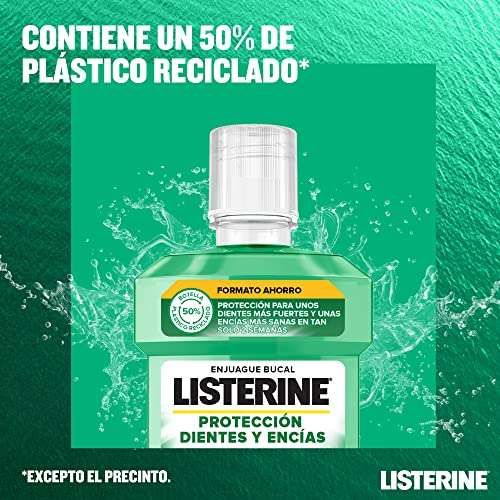 Listerine Protección Dientes y Encías, Enjuague Bucal, Menta Fresca, Pack de 2 x 1000 ml (CR)