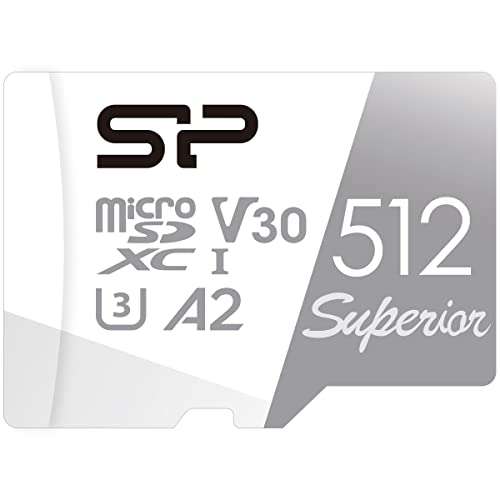 Tarjeta microSD 512GB Silicon Power Superior (V30 U3 A2 UHS-I) 100MB/s