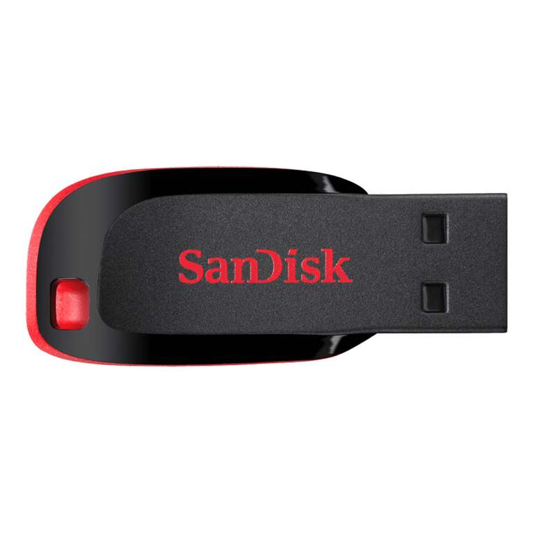 Memoria USB 128 GB - SanDisk Cruzer Blade, USB 2.0, USB-A, Ultracompacta, Unidad Flash Elegante, Negro