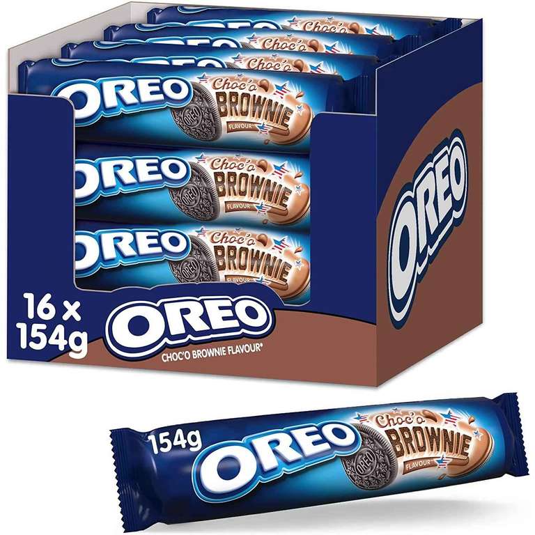 Pack de 16 tubos de galletas Oreo Choco brownie por 10.6€ (154gr x6) // 3 cajas de 16 paquetes por 26.9€
