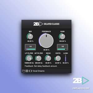 2B Delayed Classic | VST3 for Windows | AU and VST3 for macOS