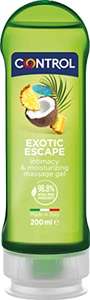 Control Gel Exotic Escape 2 en 1 - Gel de Masaje Corporal con Aroma a Frutas Tropicales - 200 ml