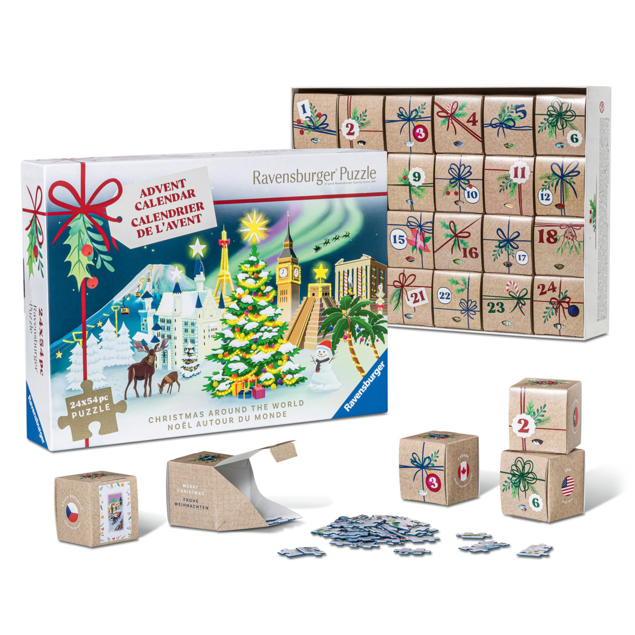 Ravensburger Calendario de Adviento Puzzle de 1000 Piezas (Reacondicionado - Como Nuevo)