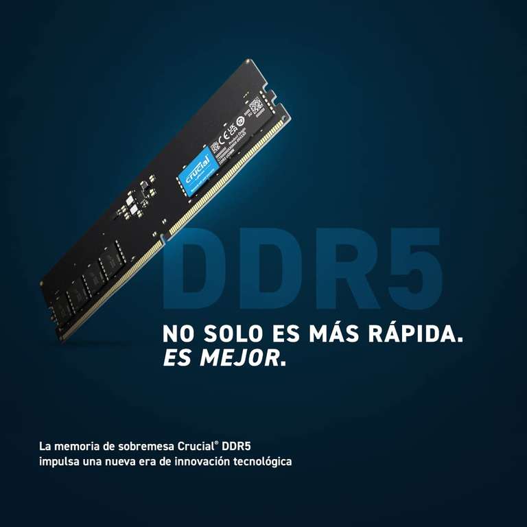 Crucial Memoria RAM 16GB Kit (2x8GB) DDR5 4800MHz CL40