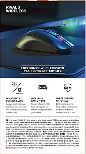 SteelSeries Rival 3 Wireless - Ratón Para Gaming