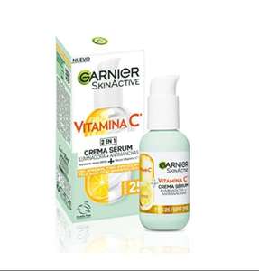 Garnier, Sérum Facial Iluminador y Anti Manchas 2 en 1, Con 20% Vitamina C y SPF25