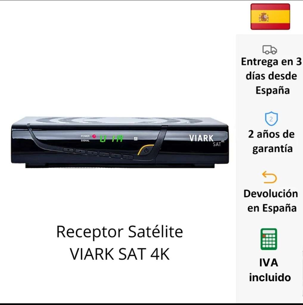 Receptor Satelite Viark Sat 4k. Decodificador de canales.