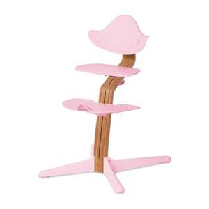 Trona Evomove Nomi con Columna Roble y Pack de Accesorios rosa pálido