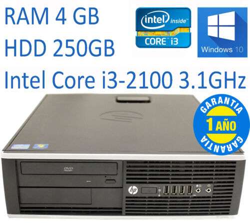 PC HP 8200 SFF Core i3-2100 RAM 4GB HDD 250GB W10 (2ª mano)