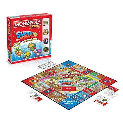 Winning Moves, Monopoly Junior SuperThings, Juego de mesa, Versión en español, de 2 a 4 jugadores.