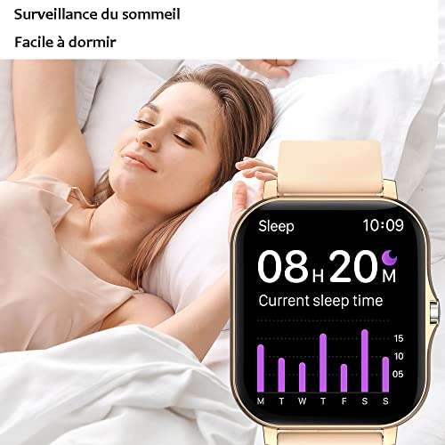 Reloj Inteligente con Seguimiento de Fitness, Podómetro, Monitor de sueño, Monitor de frecuencia cardíaca, para Android/iOS