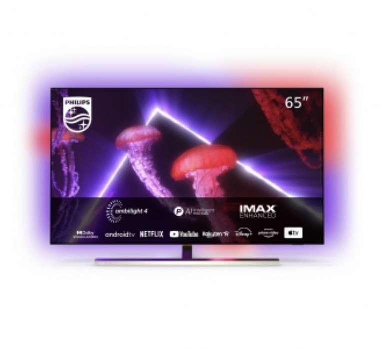 TV OLED 65" Philips 65OLED807/12 | 120 Hz EX Panel, 2xHDMI 2.1, Android TV 11, HDR10+ Dolby Vision & Atmos, DTS, Ambilight 4 lados