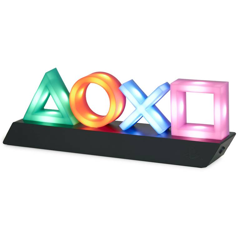 Luz Iconos PlayStation – Lámpara Oficial con 3 Modos, Decoración Gamer Reactiva a Sonido
