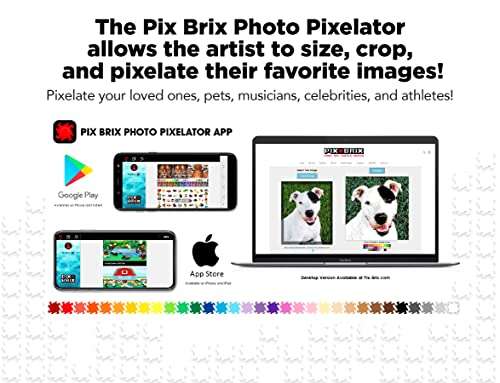 Pix Brix Pixel Art - Ladrillos de Rompecabezas – Contenedor de Arte de píxeles de 3,000 Piezas