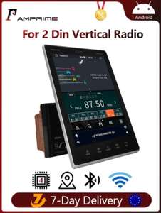Podofo-Radio con GPS para coche, reproductor Multimedia con pantalla Vertical