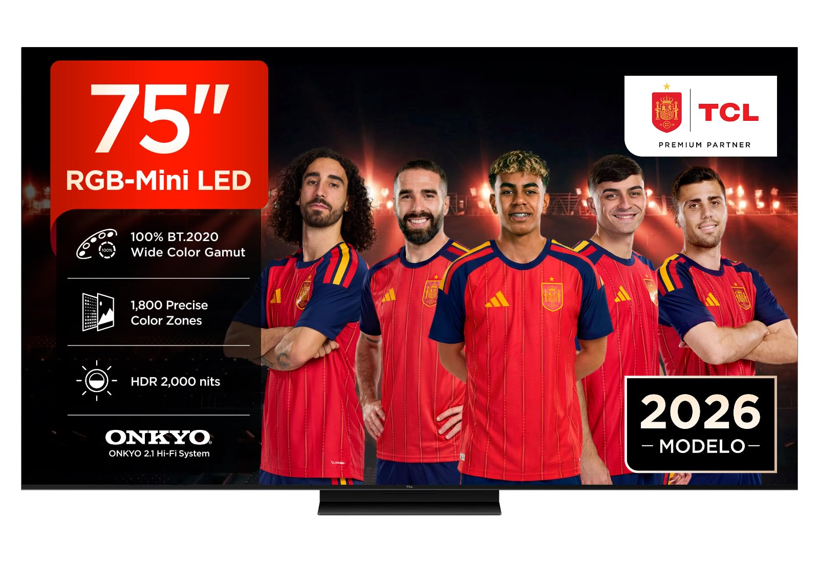 TCL 75RM7L TV 75" RGB-Mini LED 4K Smart TV Google TV, 1800 Zonas Precise Color 144Hz Motion Clarity Pro, Dolby Vision & Atmos, IMAX Enhanced