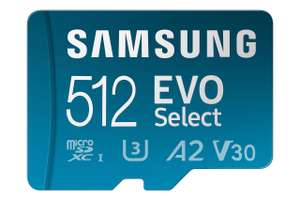 Samsung EVO Select - Tarjeta de memoria microSDXC UHS-I U3 de 512 GB