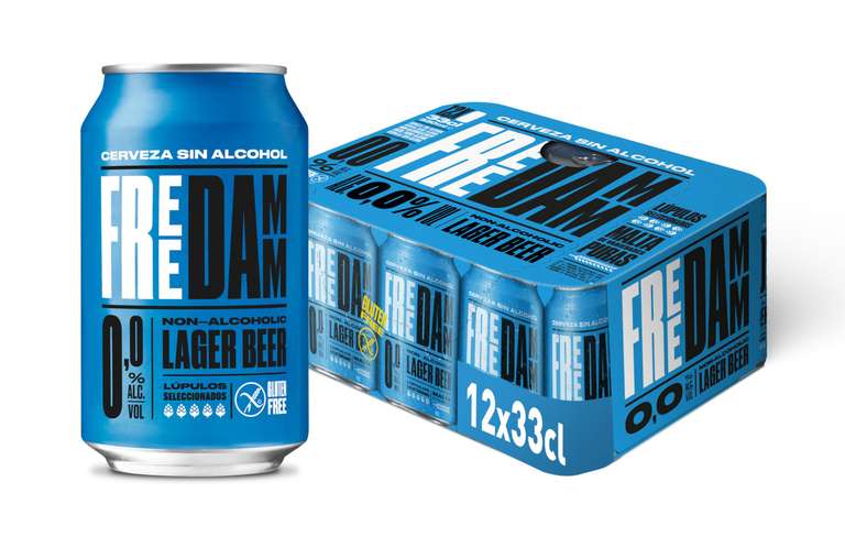 Free Damm Cerveza sin Alcohol 0,0, 12 latas x 33cl