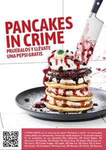Una Pepsi gratis al pedir el postre Pancakes in crime en Ribs