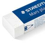Staedtler Mars Plastic 526 50. Goma de borrar de color blanco, Caja con 20 unidades.