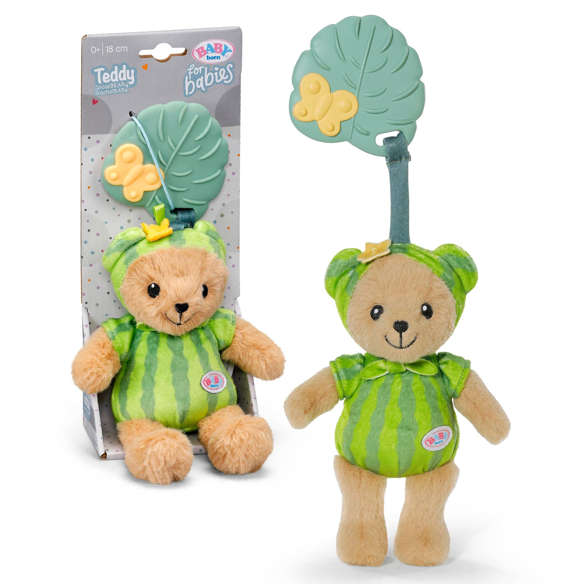 BABY born for babies Teddy Oso Erizo 18 cm con mordedor