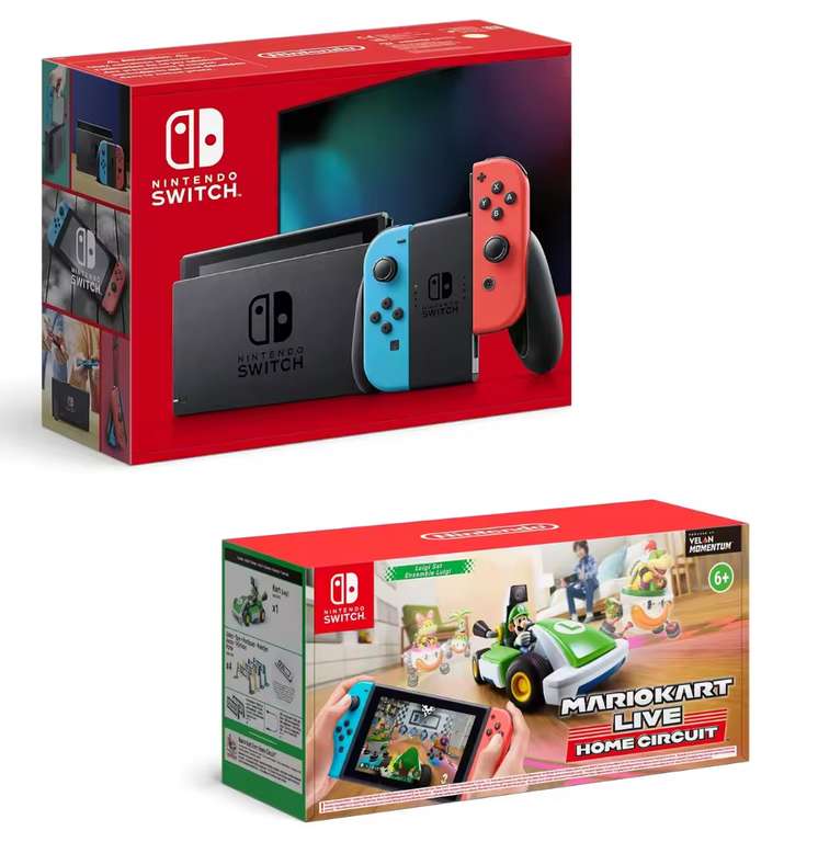 Consola Nintendo Switch Azul Neon/Rojo Neon + Mario Kart Live: Home Circuit Luigi