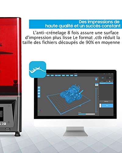 ELEGOO Mars 2 Pro Impresora 3D con LCD Monocromático 2K de 6 Pulgadas