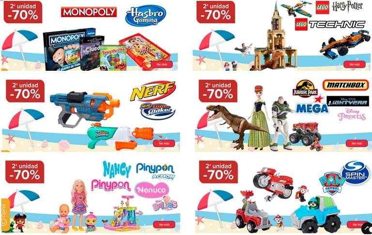 2ª UNIDAD AL 70% en LEGO Harry Potter o Technic, Jurassic Word, Hasbro y más de juguetes seleccionados en Carrefour. Algunos ya con rebajas