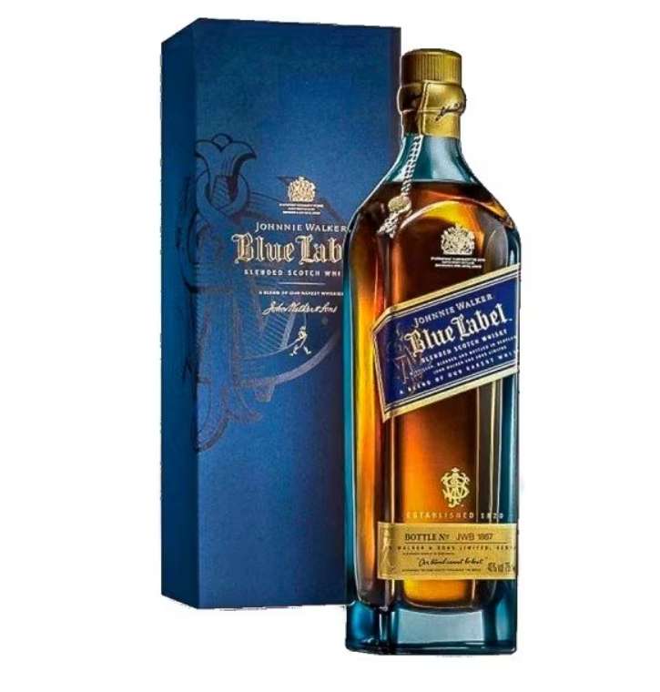 CHOLLO! Johnnie Walker Blue Label Whisky Escocés - Estuchado, 40% Vol, 70cl + Sorpresa
