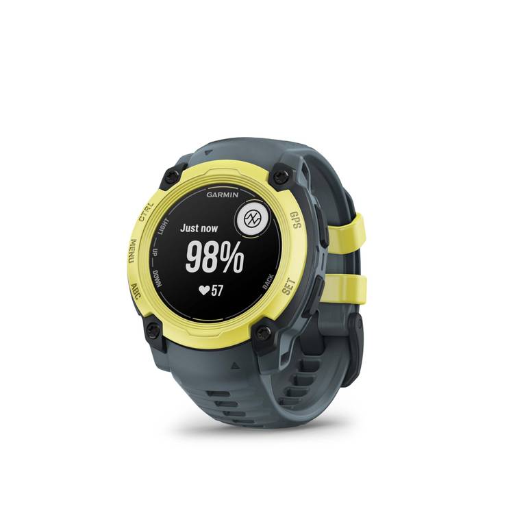 Garmin Instinct E – Reloj Inteligente con GPS, 40 mm, Resistente al Agua, Aplicaciones Deportivas, Monitorización de la Salud, Amarillo