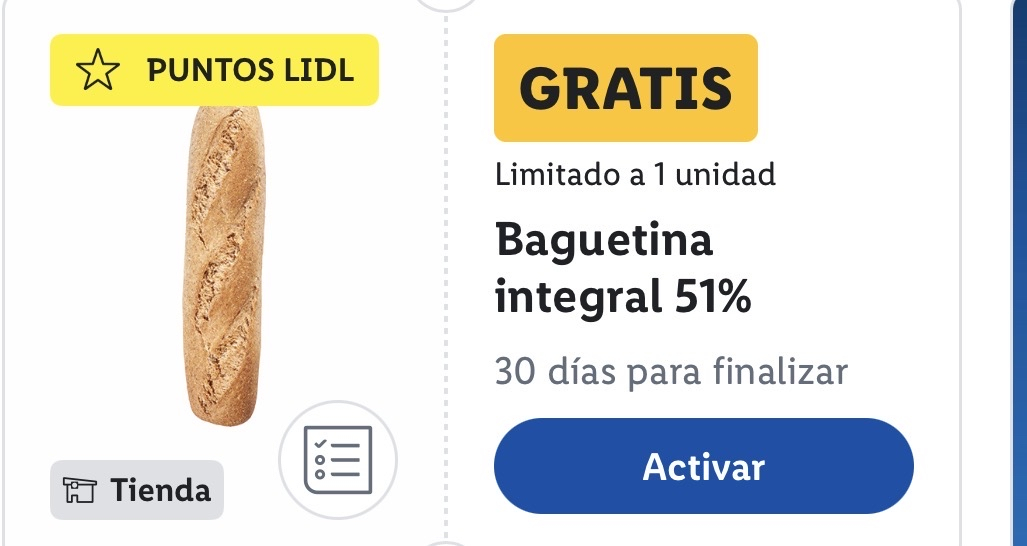 PAN GRATIS para Toda España - SIN COMPRAS (LIDL PLUS) LEER DESCRIPCIÓN -