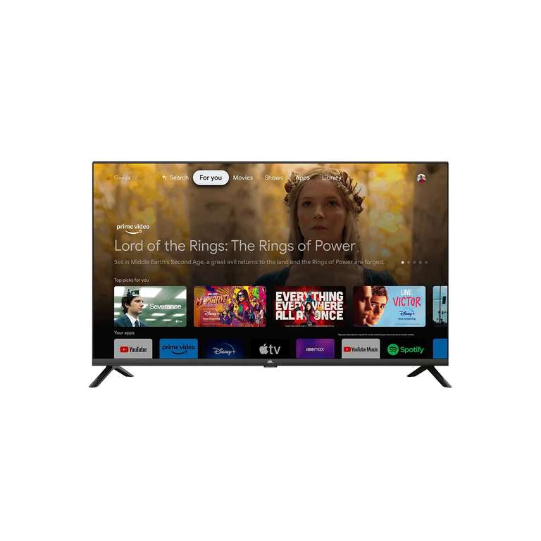 TV DLED 40" - OK OTV 40GF-5023C, Full HD, Smart TV, DVB-T2 (H.265), Netflix, YouTube, Google Play, Timer, Audio Dolby, Bluetooth, Negro