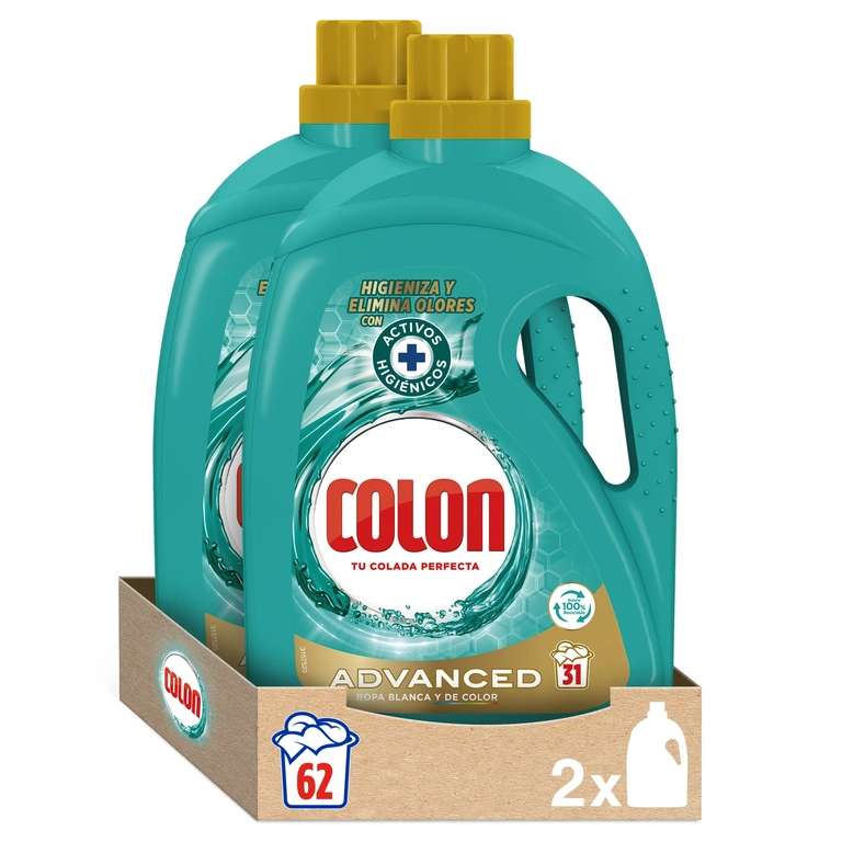 Colon Higiene Detergente para la ropa Gel 62 lavados (2x31 lavados)