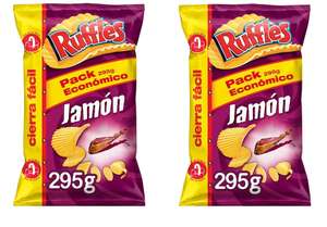 2 bolsas Ruffles Jamon Patatas Fritas, 295g (recurrente)