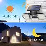 Luz Solar Exterior LED IP67 para exteriores, detector de movimiento resistente al agua para jardín, 3 modos