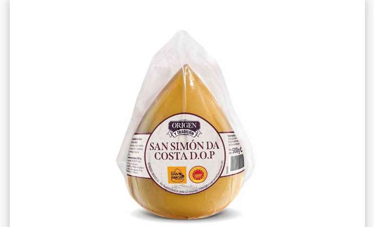 Queso san simón da costa 500gr (queso ahumado gallego) por solo 4.69€