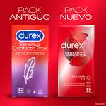 Durex Preservativos Super Finos Contacto Total para Mayor Sensibilidad - 12 unidades (recurrente, más en descripción)