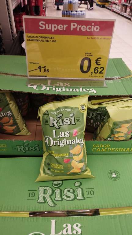 Patatas originales campesinas RISI en el Carrefour de Aluche