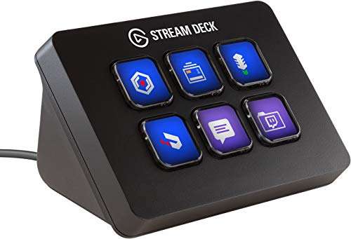 Elgato Stream Deck Mini – Controlador compacto de estudio, 6 teclas macro, activa acciones en apps y software como OBS, Twitch, YouTube...