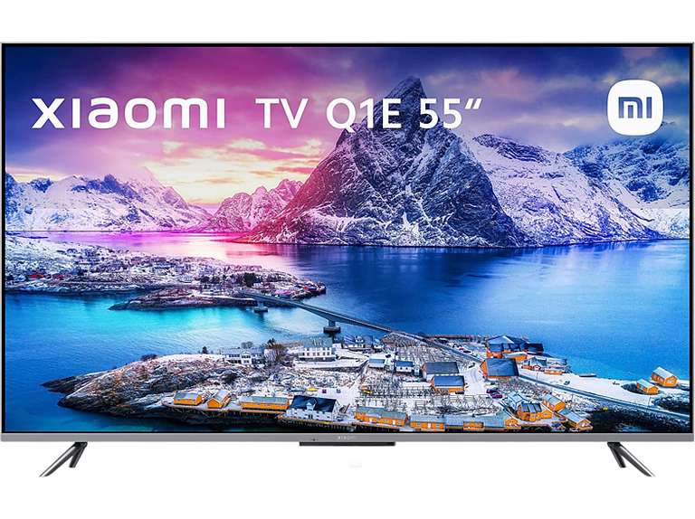 TV QLED 55" - Xiaomi TV Q1E 55, UHD 4K, MediaTek 9611, Smart TV, 30 W, Dolby Audio, DTS-HD, Negro