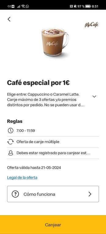 Café a 1€ McDonald's