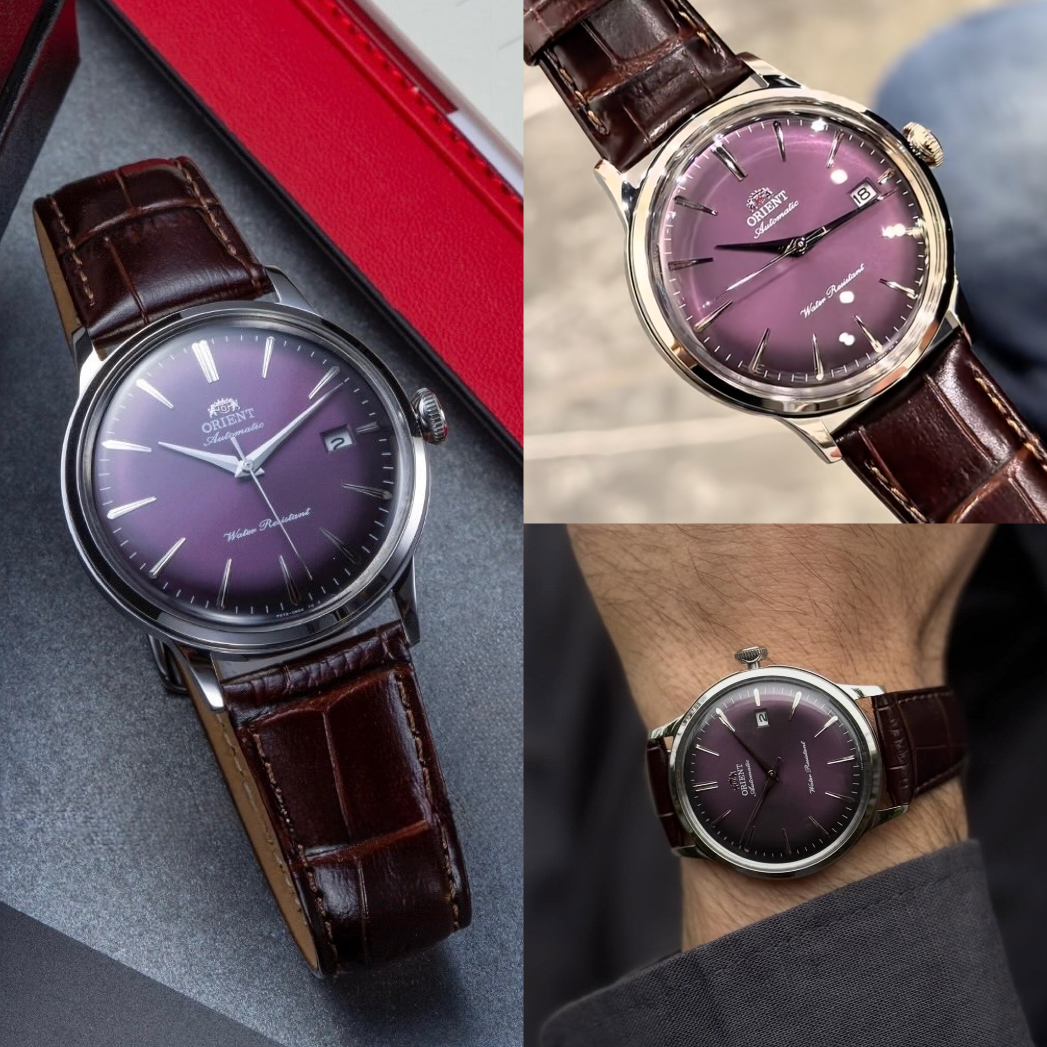 Reloj ORIENT Bambino Classic "Burgundy" RA-AC0032V30B | Mov. AUTOMÁTICO (F6724) | Caja 40,5mm