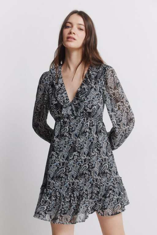 Imagen de Vestido corto estampado manga larg