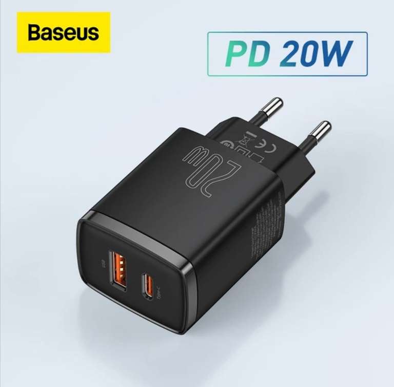 Baseus-cargador USB de 20W, (desde España)