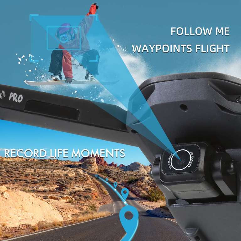 NMY N300 Drone, Cámara 4K GPS, Transmisión En Vivo 5G WiFi FPV, 40 Minutos De Vuelo, 2 Baterías, Motor Sin Escobillas, (Cupon de 50€)