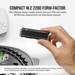 Corsair MP600 Pro LPX 2TB PCIe Gen4 x4 NVMe M.2 SSD, optimizada para PS5