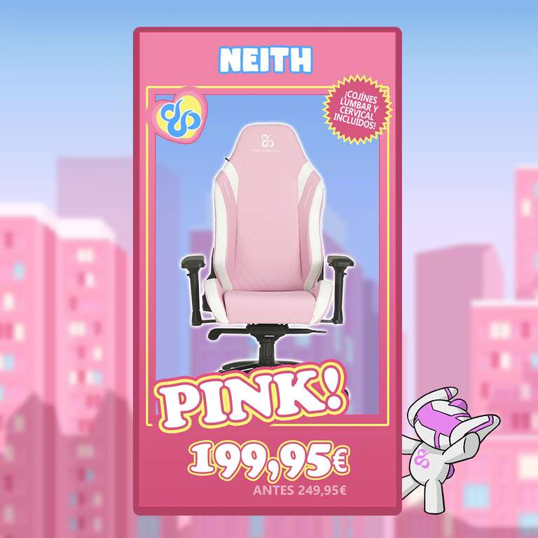 Silla Gaming Newskill Neith - En color rosa